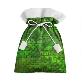 Подарочный 3D мешок с принтом Зелёные кубики в Новосибирске, 100% полиэстер | Размер: 29*39 см | дизайн | искусство | кубики | мозаика | поверхность | рельеф | стена | стиль | текстура | фон