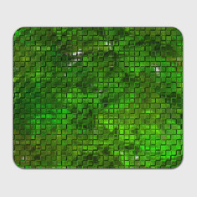 Коврик прямоугольный с принтом Зелёные кубики в Новосибирске, натуральный каучук | размер 230 х 185 мм; запечатка лицевой стороны | дизайн | искусство | кубики | мозаика | поверхность | рельеф | стена | стиль | текстура | фон