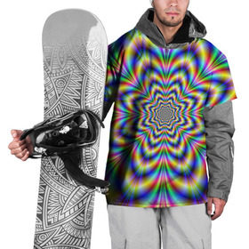 Накидка на куртку 3D с принтом Красочная иллюзия в Новосибирске, 100% полиэстер |  | гипноз | движение | красочный фон | обман зрения | оптическая иллюзия | погружение | текстура | фокус