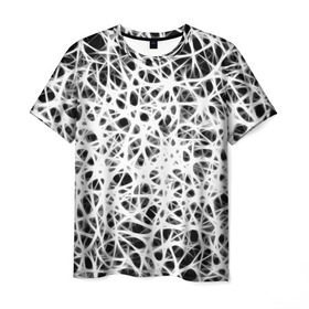 Мужская футболка 3D с принтом Fear в Новосибирске, 100% полиэфир | прямой крой, круглый вырез горловины, длина до линии бедер | абстракции | нервы | текстуры