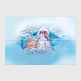Магнитный плакат 3Х2 с принтом Michael Phelps в Новосибирске, Полимерный материал с магнитным слоем | 6 деталей размером 9*9 см | Тематика изображения на принте: 