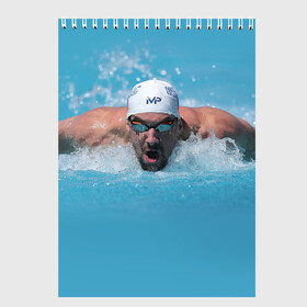 Скетчбук с принтом Michael Phelps в Новосибирске, 100% бумага
 | 48 листов, плотность листов — 100 г/м2, плотность картонной обложки — 250 г/м2. Листы скреплены сверху удобной пружинной спиралью | 