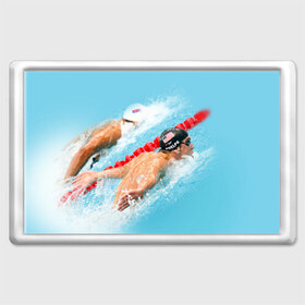 Магнит 45*70 с принтом Michael Phelps в Новосибирске, Пластик | Размер: 78*52 мм; Размер печати: 70*45 | фелпс