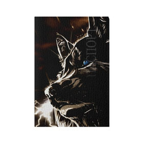 Обложка для паспорта матовая кожа с принтом Anime Wolf в Новосибирске, натуральная матовая кожа | размер 19,3 х 13,7 см; прозрачные пластиковые крепления | wolf | аниме | волк