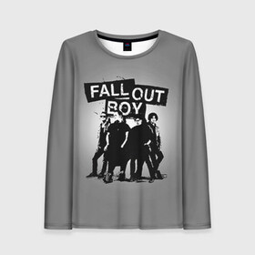 Женский лонгслив 3D с принтом Fall out boy в Новосибирске, 100% полиэстер | длинные рукава, круглый вырез горловины, полуприлегающий силуэт | fall out boy