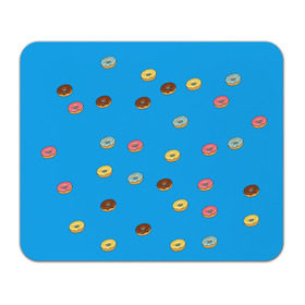 Коврик прямоугольный с принтом Пончики в Новосибирске, натуральный каучук | размер 230 х 185 мм; запечатка лицевой стороны | donut | гомер | еда | пончики | симпсон | фаст