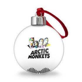 Ёлочный шар с принтом Arctic Monkeys 2 в Новосибирске, Пластик | Диаметр: 77 мм | am | arctic | arctic monkeys | monkeys | rock | алекс тёрнер | амы | арктические мартышки | джейми кук | мартышки | мэтт хелдерс. ам | ник омэлли | ник о’мэлли | рок