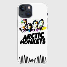 Чехол для iPhone 13 mini с принтом Arctic Monkeys 2 в Новосибирске,  |  | Тематика изображения на принте: am | arctic | arctic monkeys | monkeys | rock | алекс тёрнер | амы | арктические мартышки | джейми кук | мартышки | мэтт хелдерс. ам | ник омэлли | ник о’мэлли | рок