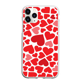 Чехол для iPhone 11 Pro матовый с принтом Сердечки в Новосибирске, Силикон |  | Тематика изображения на принте: девушка | любовь | сердечко | сердце