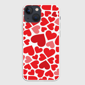 Чехол для iPhone 13 mini с принтом Сердечки в Новосибирске,  |  | девушка | любовь | сердечко | сердце