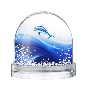 Водяной шар с принтом Дельфин в Новосибирске, Пластик | Изображение внутри шара печатается на глянцевой фотобумаге с двух сторон | дельфин | море | рыбка