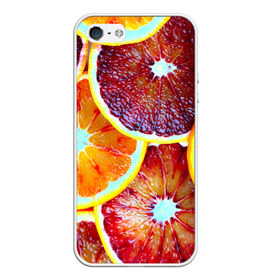 Чехол силиконовый для Телефон Apple iPhone 5/5S с принтом Цитрус в Новосибирске, Силикон | Область печати: задняя сторона чехла, без боковых панелей | Тематика изображения на принте: апельсин | фрукты | цитрус