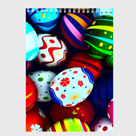 Скетчбук с принтом Пасха в Новосибирске, 100% бумага
 | 48 листов, плотность листов — 100 г/м2, плотность картонной обложки — 250 г/м2. Листы скреплены сверху удобной пружинной спиралью | разноцветный | яйца | яркий
