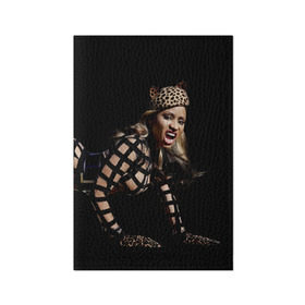 Обложка для паспорта матовая кожа с принтом Ники Минаж в Новосибирске, натуральная матовая кожа | размер 19,3 х 13,7 см; прозрачные пластиковые крепления | Тематика изображения на принте: onika tanya maraj | автор исполнитель | актриса | американская | ники минаж | певица | рэпер