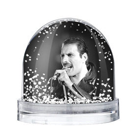 Снежный шар с принтом Фредди Меркьюри в Новосибирске, Пластик | Изображение внутри шара печатается на глянцевой фотобумаге с двух сторон | freddie mercury | queen. | автор песен | британский | вокалист | певец | рок группа | фредди меркьюри