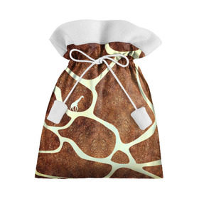 Подарочный 3D мешок с принтом Жирафик в Новосибирске, 100% полиэстер | Размер: 29*39 см | жираф | жирафик | текстуры