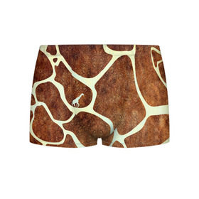 Мужские трусы 3D с принтом Жирафик в Новосибирске, 50% хлопок, 50% полиэстер | классическая посадка, на поясе мягкая тканевая резинка | жираф | жирафик | текстуры