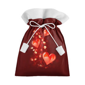 Подарочный 3D мешок с принтом Сердца в Новосибирске, 100% полиэстер | Размер: 29*39 см | love is | девушкам | любовь | сердца