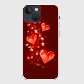 Чехол для iPhone 13 mini с принтом Сердца в Новосибирске,  |  | love is | девушкам | любовь | сердца