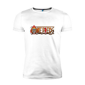 Мужская футболка премиум с принтом One Piece - logo Ace в Новосибирске, 92% хлопок, 8% лайкра | приталенный силуэт, круглый вырез ворота, длина до линии бедра, короткий рукав | Тематика изображения на принте: ван пис | лого | луффи | мугивара | пираты | эйс