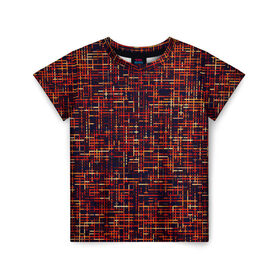 Детская футболка 3D с принтом Плетение в Новосибирске, 100% гипоаллергенный полиэфир | прямой крой, круглый вырез горловины, длина до линии бедер, чуть спущенное плечо, ткань немного тянется | Тематика изображения на принте: red | красный | новые | плетение | прикольные | текстуры