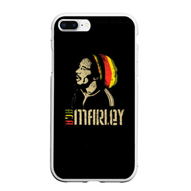 Чехол для iPhone 7Plus/8 Plus матовый с принтом Bob Marley в Новосибирске, Силикон | Область печати: задняя сторона чехла, без боковых панелей | Тематика изображения на принте: bob marley | боб марли | музыка | регги | ямайка