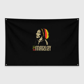 Флаг-баннер с принтом Bob Marley в Новосибирске, 100% полиэстер | размер 67 х 109 см, плотность ткани — 95 г/м2; по краям флага есть четыре люверса для крепления | Тематика изображения на принте: bob marley | боб марли | музыка | регги | ямайка