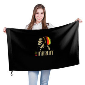Флаг 3D с принтом Bob Marley в Новосибирске, 100% полиэстер | плотность ткани — 95 г/м2, размер — 67 х 109 см. Принт наносится с одной стороны | bob marley | боб марли | музыка | регги | ямайка