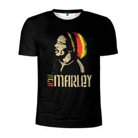 Мужская футболка 3D спортивная с принтом Bob Marley в Новосибирске, 100% полиэстер с улучшенными характеристиками | приталенный силуэт, круглая горловина, широкие плечи, сужается к линии бедра | bob marley | боб марли | музыка | регги | ямайка