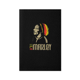 Обложка для паспорта матовая кожа с принтом Bob Marley в Новосибирске, натуральная матовая кожа | размер 19,3 х 13,7 см; прозрачные пластиковые крепления | bob marley | боб марли | музыка | регги | ямайка