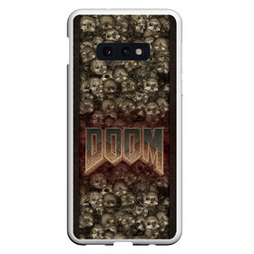 Чехол для Samsung S10E с принтом Doom classik 2 в Новосибирске, Силикон | Область печати: задняя сторона чехла, без боковых панелей | Тематика изображения на принте: заклепки | метал | череп