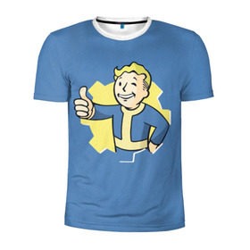 Мужская футболка 3D спортивная с принтом Fallout в Новосибирске, 100% полиэстер с улучшенными характеристиками | приталенный силуэт, круглая горловина, широкие плечи, сужается к линии бедра | fallout | фалаут