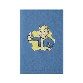 Обложка для паспорта матовая кожа с принтом Fallout в Новосибирске, натуральная матовая кожа | размер 19,3 х 13,7 см; прозрачные пластиковые крепления | fallout | фалаут