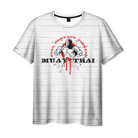 Мужская футболка 3D с принтом Muay thai 7 в Новосибирске, 100% полиэфир | прямой крой, круглый вырез горловины, длина до линии бедер | muay thai