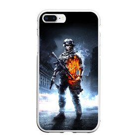 Чехол для iPhone 7Plus/8 Plus матовый с принтом Battlefield в Новосибирске, Силикон | Область печати: задняя сторона чехла, без боковых панелей | 3 | battlefield | батла | игра