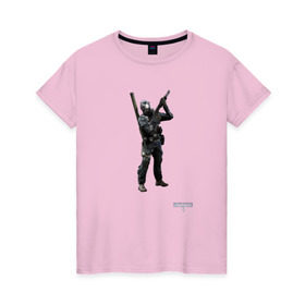 Женская футболка хлопок с принтом Инженер 2 в Новосибирске, 100% хлопок | прямой крой, круглый вырез горловины, длина до линии бедер, слегка спущенное плечо | battlefield | engineer | батлфилд | инженер | солдат
