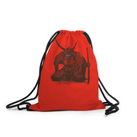 Рюкзак-мешок 3D с принтом Ронин в Новосибирске, 100% полиэстер | плотность ткани — 200 г/м2, размер — 35 х 45 см; лямки — толстые шнурки, застежка на шнуровке, без карманов и подкладки | ронин | самурай | япония