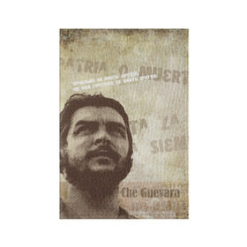 Обложка для паспорта матовая кожа с принтом Че Гевара в Новосибирске, натуральная матовая кожа | размер 19,3 х 13,7 см; прозрачные пластиковые крепления | о.м.с.к. | че | че гевара