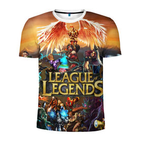 Мужская футболка 3D спортивная с принтом League of legends all в Новосибирске, 100% полиэстер с улучшенными характеристиками | приталенный силуэт, круглая горловина, широкие плечи, сужается к линии бедра | league of legends