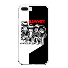 Чехол для iPhone 7Plus/8 Plus матовый с принтом Ramones 1 в Новосибирске, Силикон | Область печати: задняя сторона чехла, без боковых панелей | Тематика изображения на принте: joey ramone | punk | джоуи рамон | панк | рамонез | рамонес