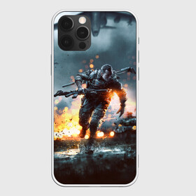 Чехол для iPhone 12 Pro с принтом Battlefield в Новосибирске, силикон | область печати: задняя сторона чехла, без боковых панелей | Тематика изображения на принте: battlefield | батла | батлфилд | игра
