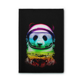 Обложка для автодокументов с принтом Панда космонавт в Новосибирске, натуральная кожа |  размер 19,9*13 см; внутри 4 больших “конверта” для документов и один маленький отдел — туда идеально встанут права | Тематика изображения на принте: астронавт | звезды | космонавт | космос | панда | радуга