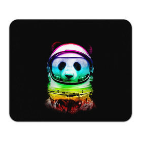 Коврик прямоугольный с принтом Панда космонавт в Новосибирске, натуральный каучук | размер 230 х 185 мм; запечатка лицевой стороны | Тематика изображения на принте: астронавт | звезды | космонавт | космос | панда | радуга