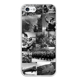 Чехол для iPhone 5/5S матовый с принтом Военные фото в Новосибирске, Силикон | Область печати: задняя сторона чехла, без боковых панелей | 9 мая