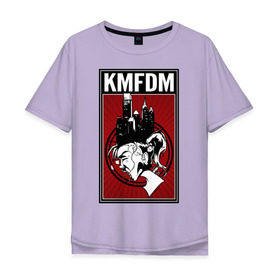 Мужская футболка хлопок Oversize с принтом KMFDM 2013 в Новосибирске, 100% хлопок | свободный крой, круглый ворот, “спинка” длиннее передней части | industrial | город | крик