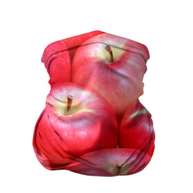 Бандана-труба 3D с принтом Яблоки в Новосибирске, 100% полиэстер, ткань с особыми свойствами — Activecool | плотность 150‒180 г/м2; хорошо тянется, но сохраняет форму | красные | плоды | уражай | фрукты | яблоки