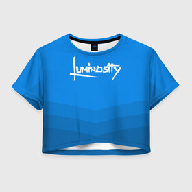 Женская футболка 3D укороченная с принтом Luminosity в Новосибирске, 100% полиэстер | круглая горловина, длина футболки до линии талии, рукава с отворотами | csgo | esports | gaming | lg | luminosity | ксго