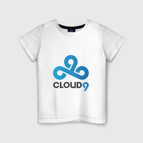 Детская футболка хлопок с принтом Cloud9 в Новосибирске, 100% хлопок | круглый вырез горловины, полуприлегающий силуэт, длина до линии бедер | Тематика изображения на принте: cld9