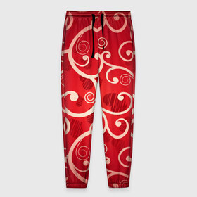 Мужские брюки 3D с принтом Background в Новосибирске, 100% полиэстер | манжеты по низу, эластичный пояс регулируется шнурком, по бокам два кармана без застежек, внутренняя часть кармана из мелкой сетки | hearts | red | romantic | valentine | прикольные | сердечки | фон