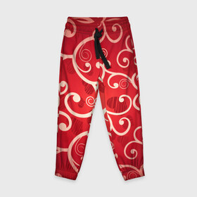Детские брюки 3D с принтом Background в Новосибирске, 100% полиэстер | манжеты по низу, эластичный пояс регулируется шнурком, по бокам два кармана без застежек, внутренняя часть кармана из мелкой сетки | hearts | red | romantic | valentine | прикольные | сердечки | фон
